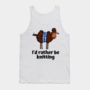 I'd Rather Be Knitting (Dark Sheep) Tank Top